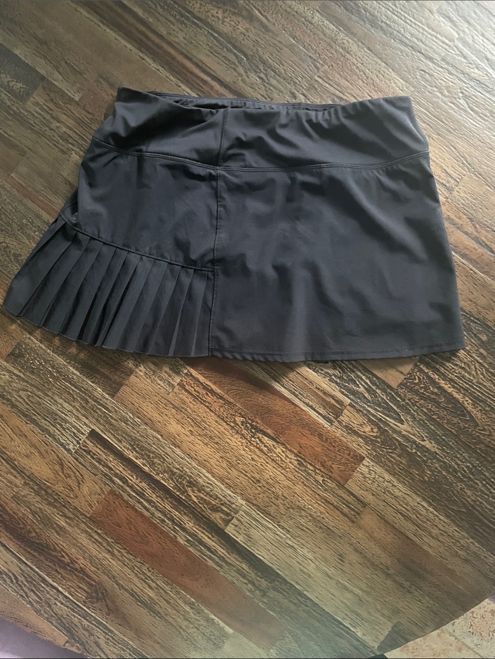 Mondetta Black Athletic Golf Skort with Pleated Accent